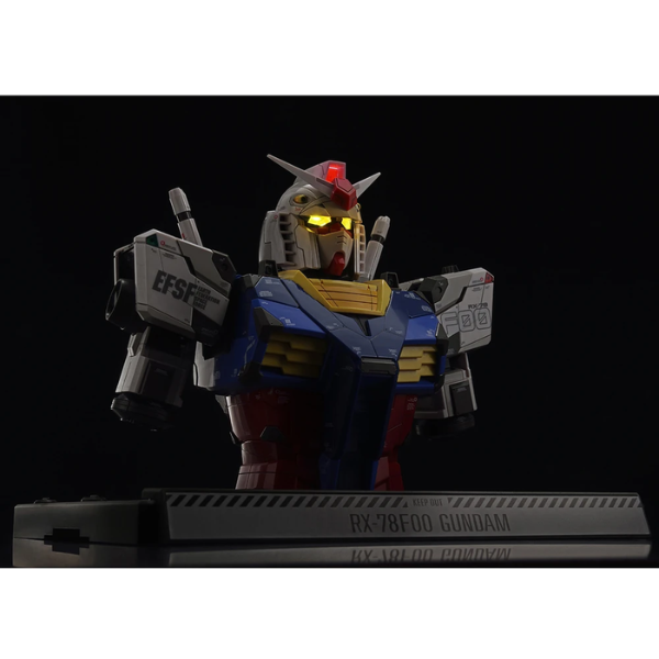 Gundam Express Australia Gundam Factory Yokohama 1/48 MEGA RX-78FOO Gundam (Bust Model) front view with eyes on light