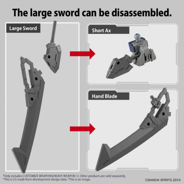 Bandai 30MM - Customize Weapons (Heavy Weapon 1) - Model Kit large sword assembly