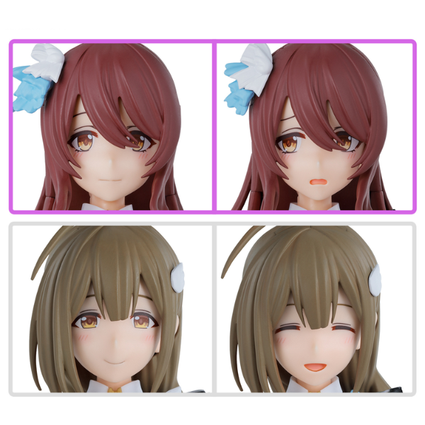 Gundam Express Australia Bandai 30MS Option Hair Style & Face Parts Set (Tenka Osaki & Chiyuki Kuwayama) facial expressions and hair style