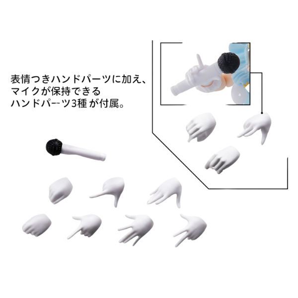 Gundam Express Australia Bandai 30MS Sakuragi Mano (THE iDOLM@STER) view on front 2 hand gestures parts