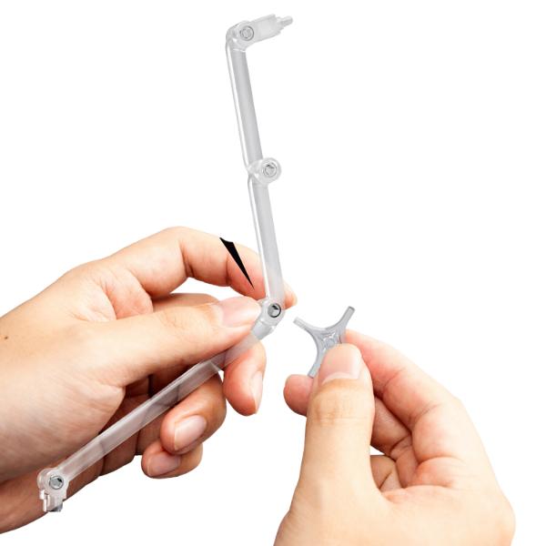 Gundam Express Australia Bandai Action Base 8 [Clear Color] building the stand