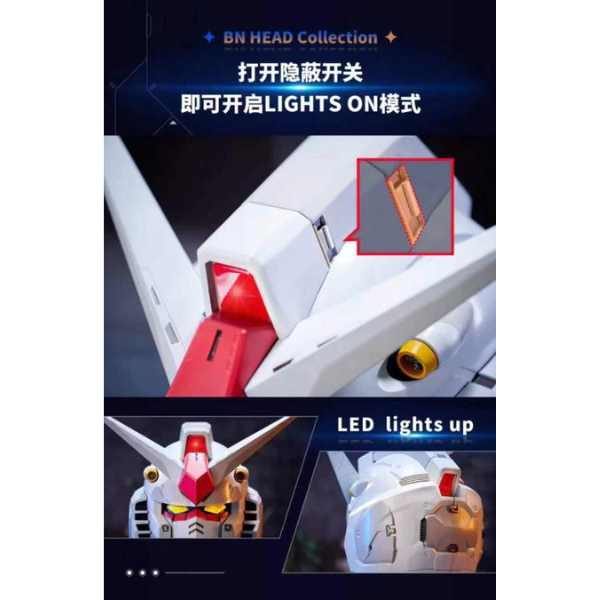 Gundam Express Australia Bandai BN Head Collection Vol.1 RX-78-2 Gundam closer details 2