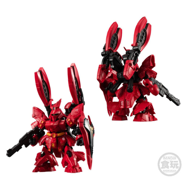 Gundam Express Australia Bandai Mobility Joint Gundam RX-93FF Nu Gundam & MSN-04FF Sazabi Set without Gum back and front view of MSN-04FF Sazabi 