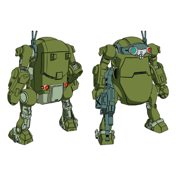 Gundam Express Australia Hasegawa 1/35 MechatroWeGo Votoms Collaboration Series Vol.1 Scope Dog & Kiriko  Scope Dog Back and Front View