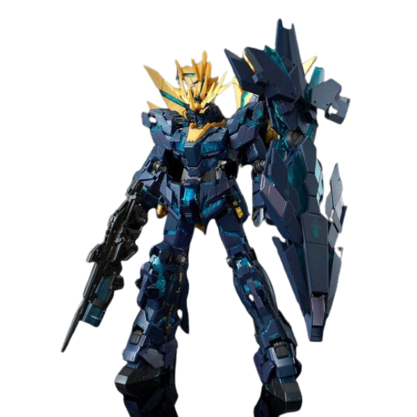 P-Bandai RG 1/144 UNICORN GUNDAM 02 BANSHEE NORN (FINAL BATTLE Ver.) front on view.