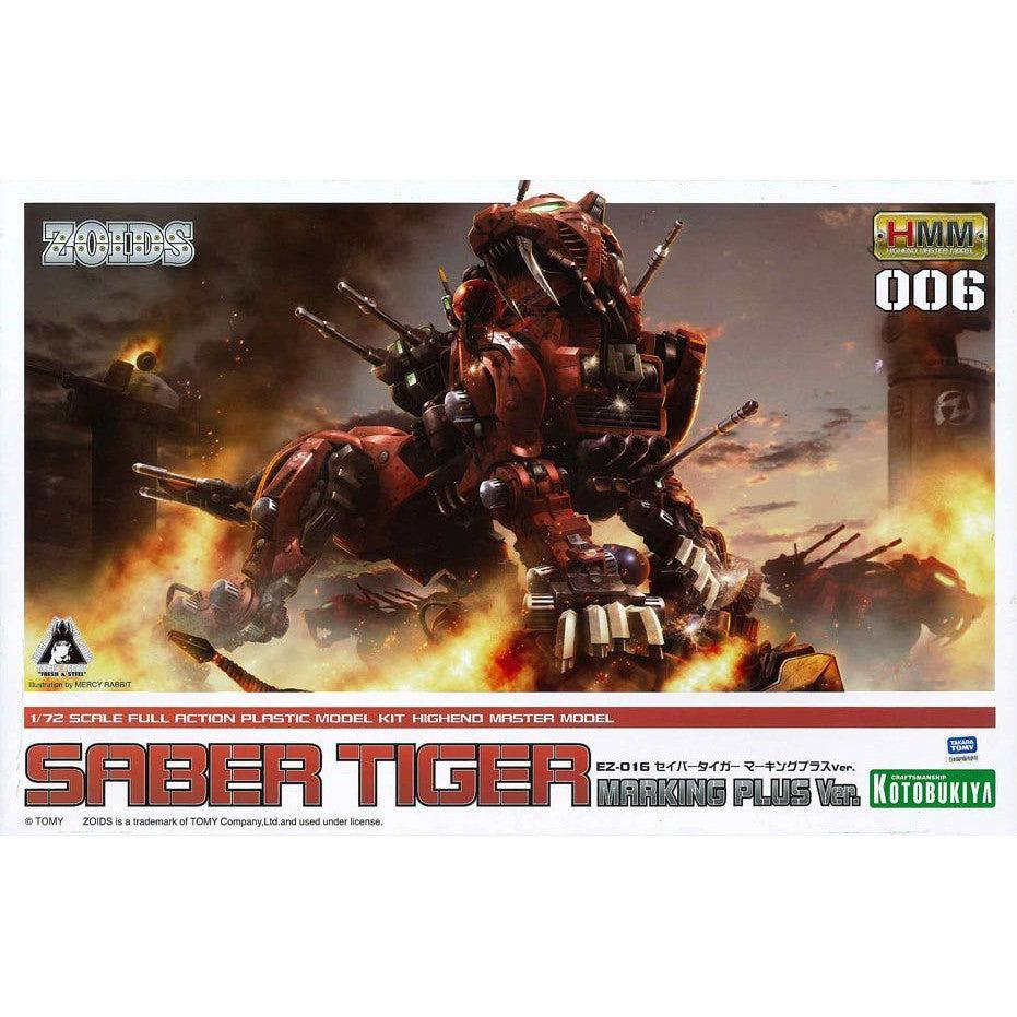 Gundam Express Australia Kotobukiya 1/72 Zoids: EZ-016 Saber Tiger Marking Plus Ver. (Reissue) package artwork