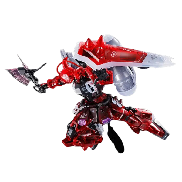 Gundam Express Australia P-Bandai 1/100 MG Gunner Zaku Warrior Lunamaria Hawke Custom [Clear Colour] action pose