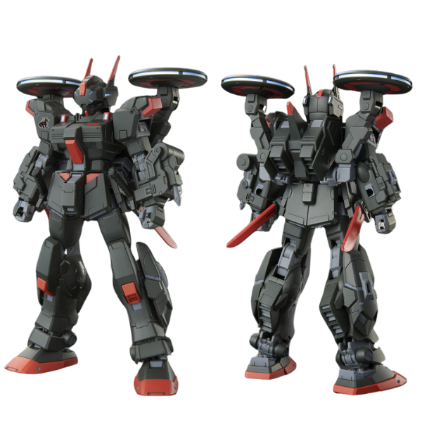Gundam Express Australia P-Bandai 1/144 HG Black Rider view on front and back