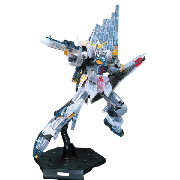 Gundam Express Australia Gundam Base Limited 1/144 RG Nu Gundam (Clear colour) action pose