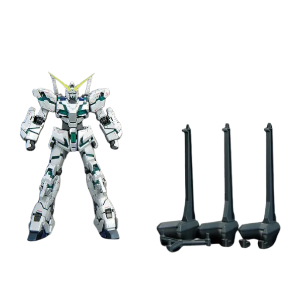 Gundam Express Australia P-Bandai 1/144 RG Gundam Base Limited Unicorn Final Battle Ver [Special Coating] view on front and stand