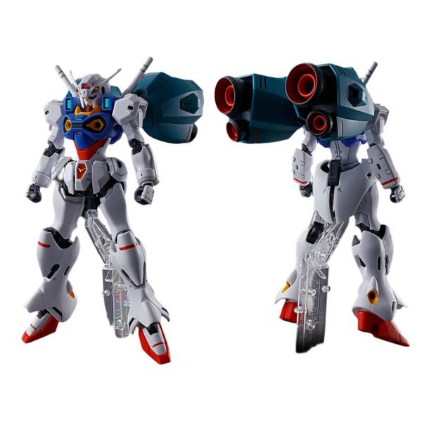 Gundam Express Australia P-Bandai HG 1/144 Gundam GP00 (Engage Zero) front & rear views with massive booster pack fitted