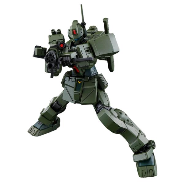 Gundam Express Australia P-Bandai HG 1/144 GM Spartan action pose with weapon. 