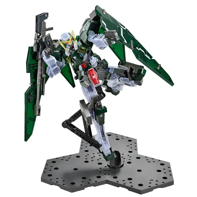 Gundam Express Australia P-Bandai 1/100 MG Gundam Base Limited 00 Gundam Dynames [Clear Colour] action pose