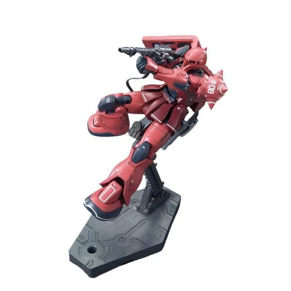 Bandai 1/144 HG MS-05 Zaku I Char Aznable on action base