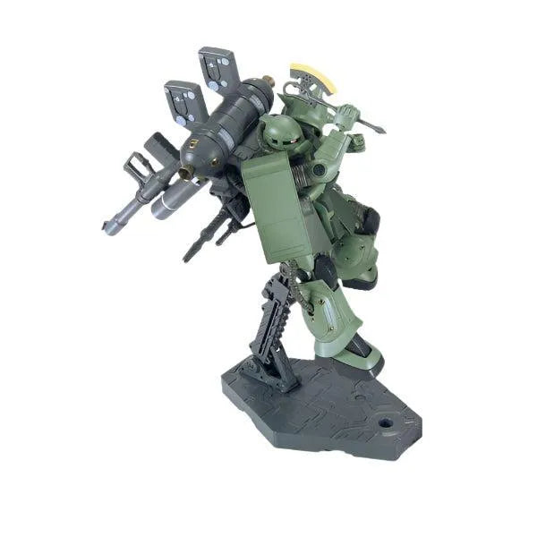 Bandai 1/144 HG Zaku II + Big Gun (Gundam Thunderbolt ) action pose rear view