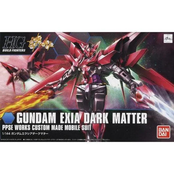 Bandai 1/144 HGBF Gundam Exia Dark Matter package artwork