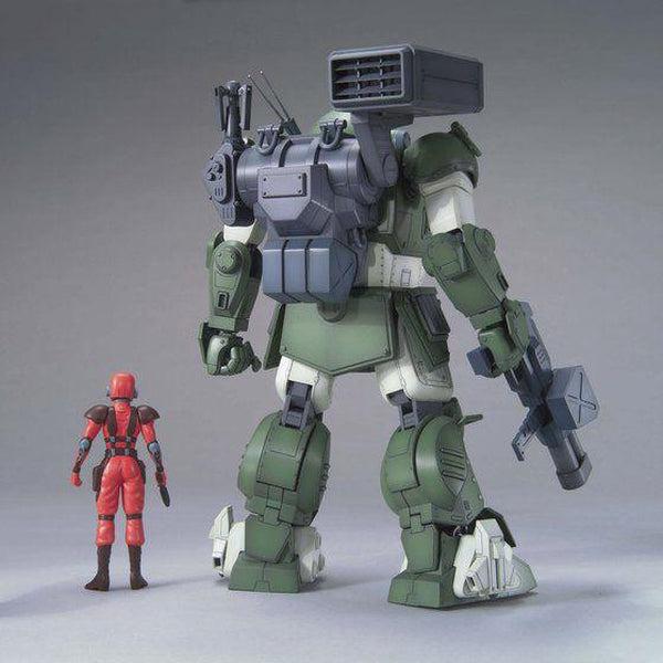 Bandai 1/20 ATM-09-ST Scopedog Berkhoff Squad Custom rear view with figure