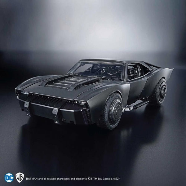Bandai 1/35 Batmobile (The Batman Ver) front on view.