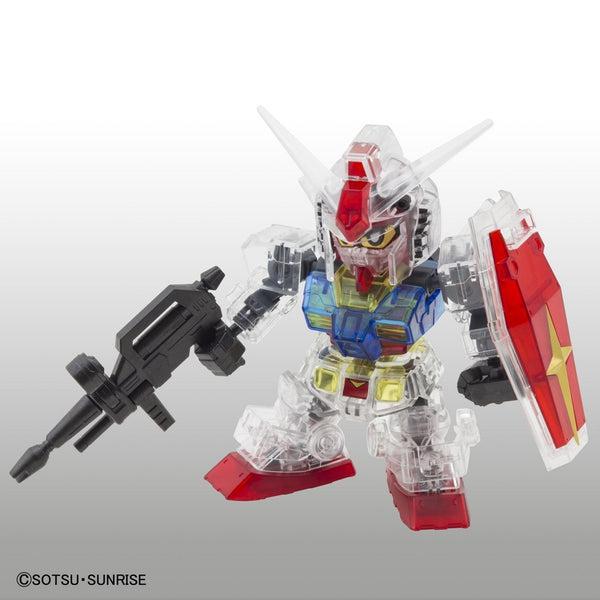 Bandai SDCS Gundam Base Limited RX-78-2 Gundam [Clear Colour] front on view.
