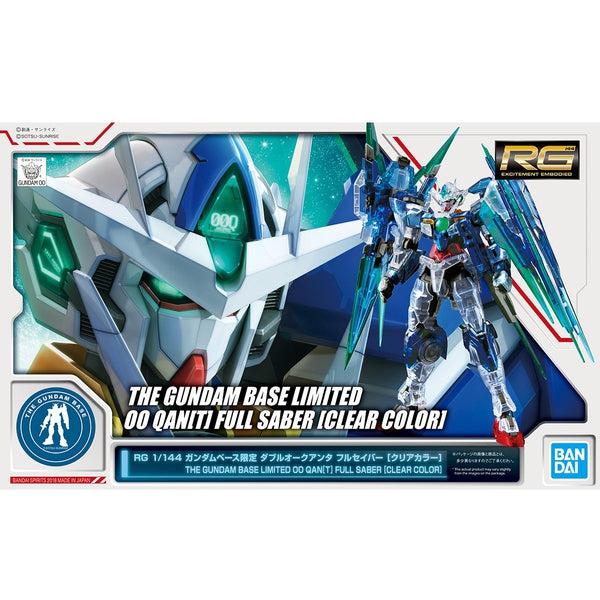 Bandai RG 1/144 Gundam Base Event Limited 00 Qan[T] Full Sabre [Clear Colour] package artwork