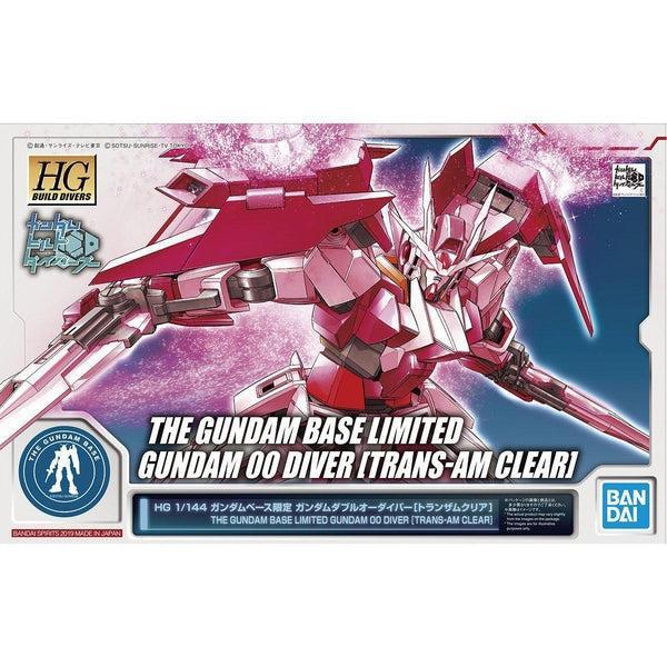 Bandai 1/144 HGBD Gundam Base Limited Gundam 00 Diver [Trans-am Clear] package art