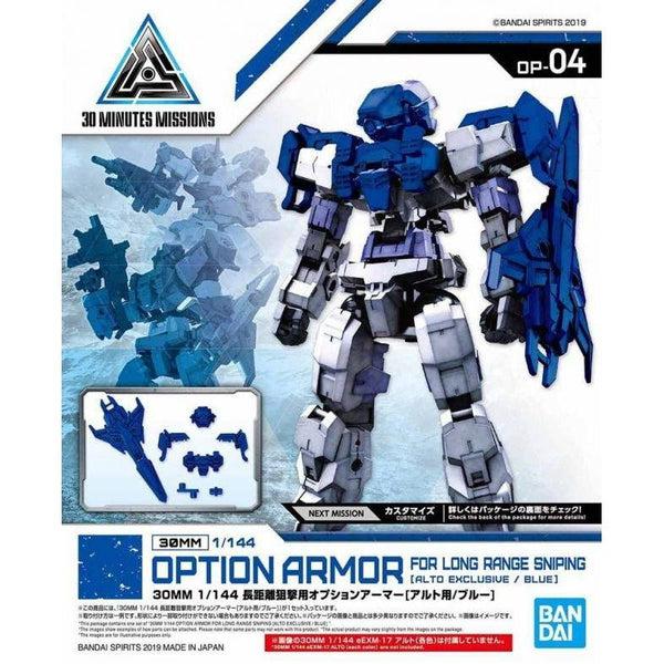 Bandai 1/144 NG 30MM Long Range Sniper Option Armour for Alto (Blue) package art