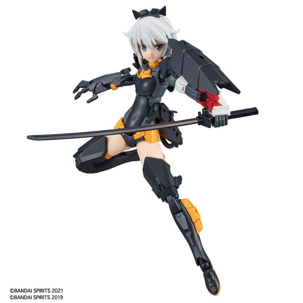 Bandai 1/144 NG 30MS SIS-G00 Richetta (Colour A) action pose with weapon. 