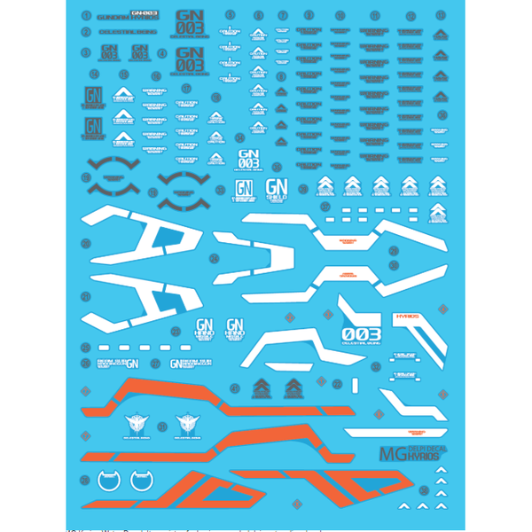 Delpi 1/100 MG Kyrios Hologram Water Slide Decal set