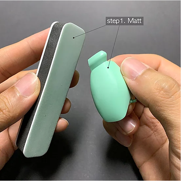 Delpi Balancer White Gloss Polisher step 1 - matte surface