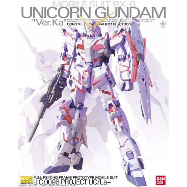 Bandai 1/100 MG RX-0 Unicorn Gundam Ver.Ka package artwork