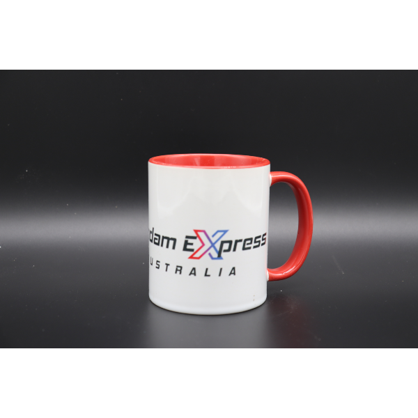Gundam Express Australia Porcelain Mug Red with Gundam Express Australia writing