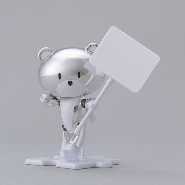 Bandai HG 1/144 Gundam Base Limited Petit Guy Silver Sparkle & Placard grey background 2
