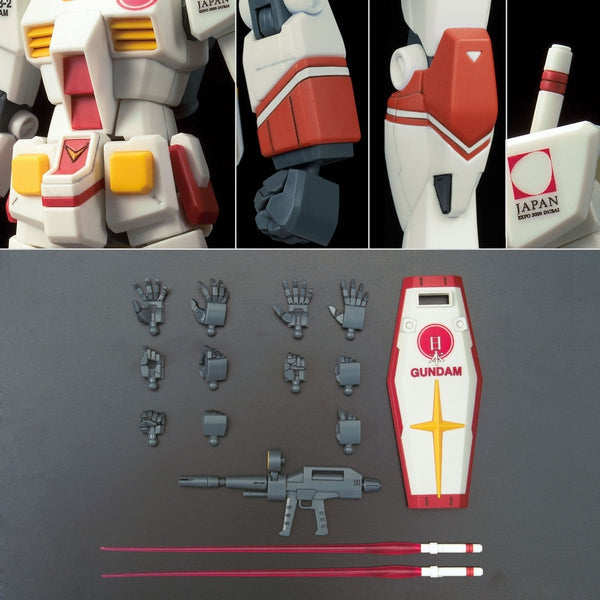 P-Bandai 1/144 HG RX 78-2 Gundam EXPO 2020 Dubai close up of detailing