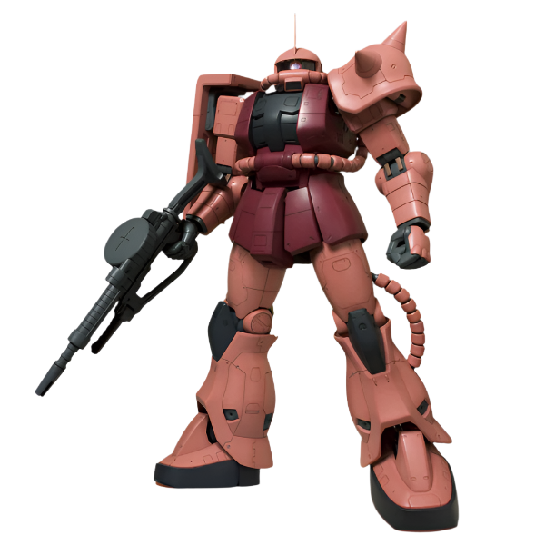 Bandai 1/48 Mega MS-06S Char's Zaku II front on view.