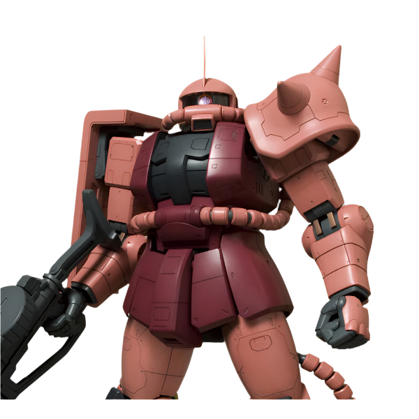 Bandai 1/48 Mega MS-06S Char's Zaku II close up top half of body 