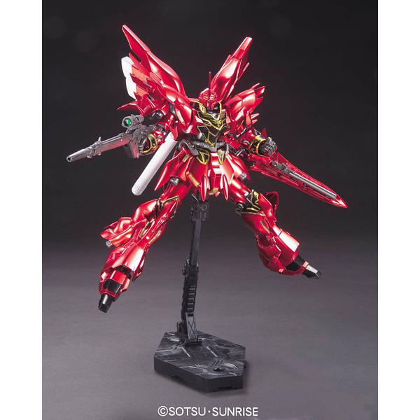 Bandai 1/144 HGUC Sinanju Titanium Finish action pose