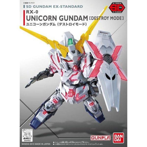 Bandai SD EX 005 Unicorn Gundam Destroy Mode package artwork