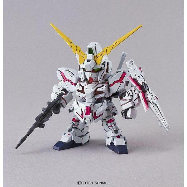 Bandai SD EX 005 Unicorn Gundam Destroy Mode front on view.