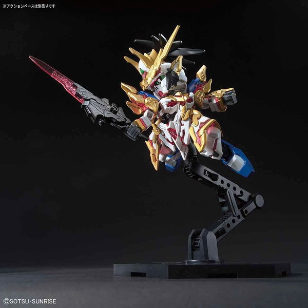 Bandai SD Sangoku Soketsuden Lui Bei Unicorn Gundam action pose