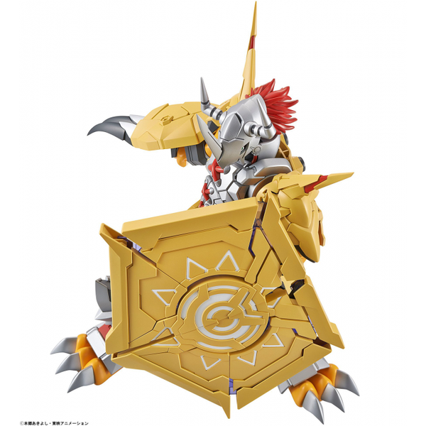 Bandai Figure Rise Standard Wargreymon (Amplified) action pose with shield