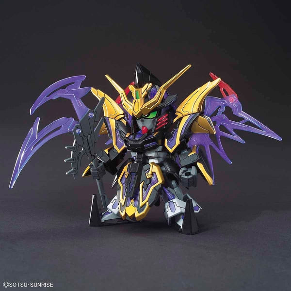 Bandai SD Sangoku Soketsuden Xu Huang Gundam Deathscythe Gundam front on view.