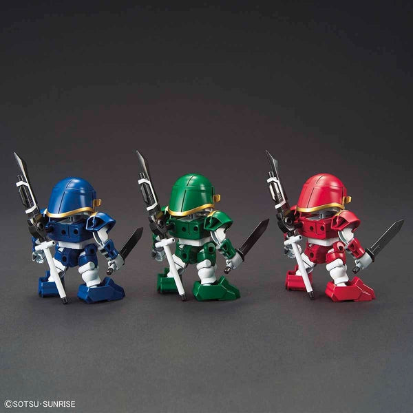Bandai SD Sangoku Soketsuden Bug & Buduibing Set rear view blue red and green bugs