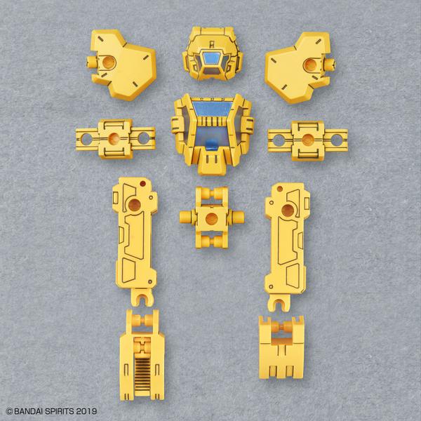 Bandai 1/144 NG 30MM eEXM-21 Option Armour Base Attack for Rabiot (Yellow) inclusions.