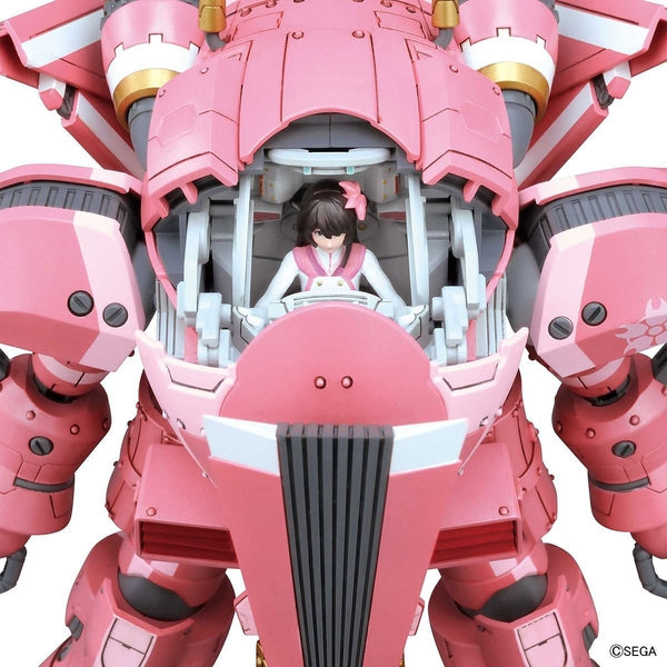 Bandai 1/20 HG Spiricle Striker Shiseiobu (Sakura Amamiya Type) close up of cockpit and driver