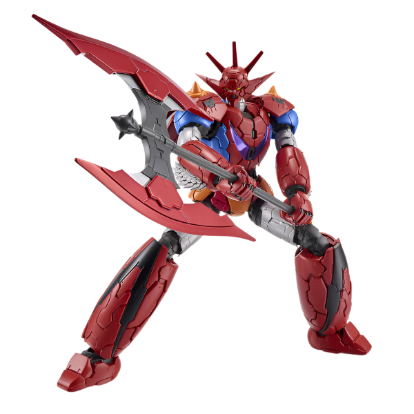 Bandai 1/144 HG Getter Dragon action pose with weapon. 