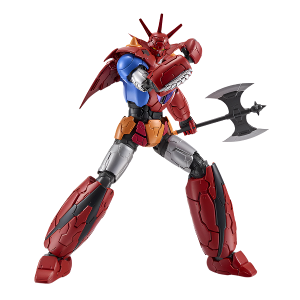 Bandai 1/144 HG Getter Dragon action pose with weapon. 2