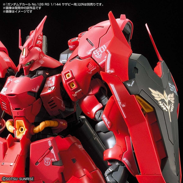 Bandai 1/144 RG Sazabi Waterslide Decals example 1
