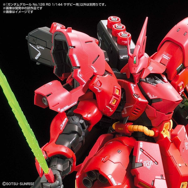 Bandai 1/144 RG Sazabi Waterslide Decals example 2