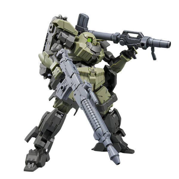 Bandai 1/144 NG 30MM BEXM-28 Revernova (Green) action pose with weapons 2