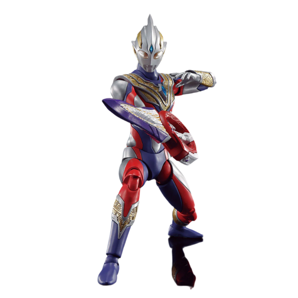 Bandai Figure-Rise Standard 1/12 Ultraman Trigger Multitype action pose with weapon. 